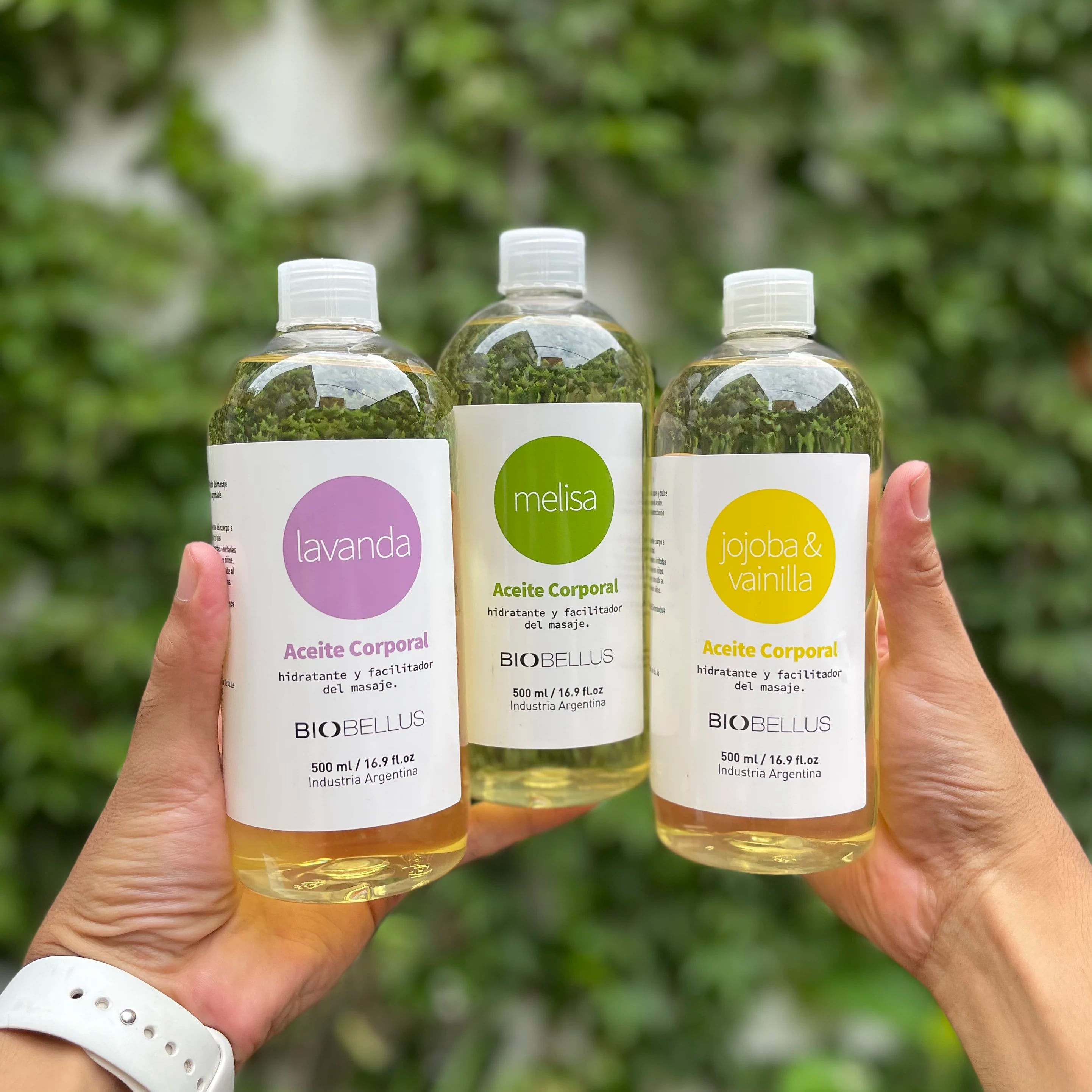 Kit aceite lavanda + aceite melisa + aceite jojoba&vainilla x500cc