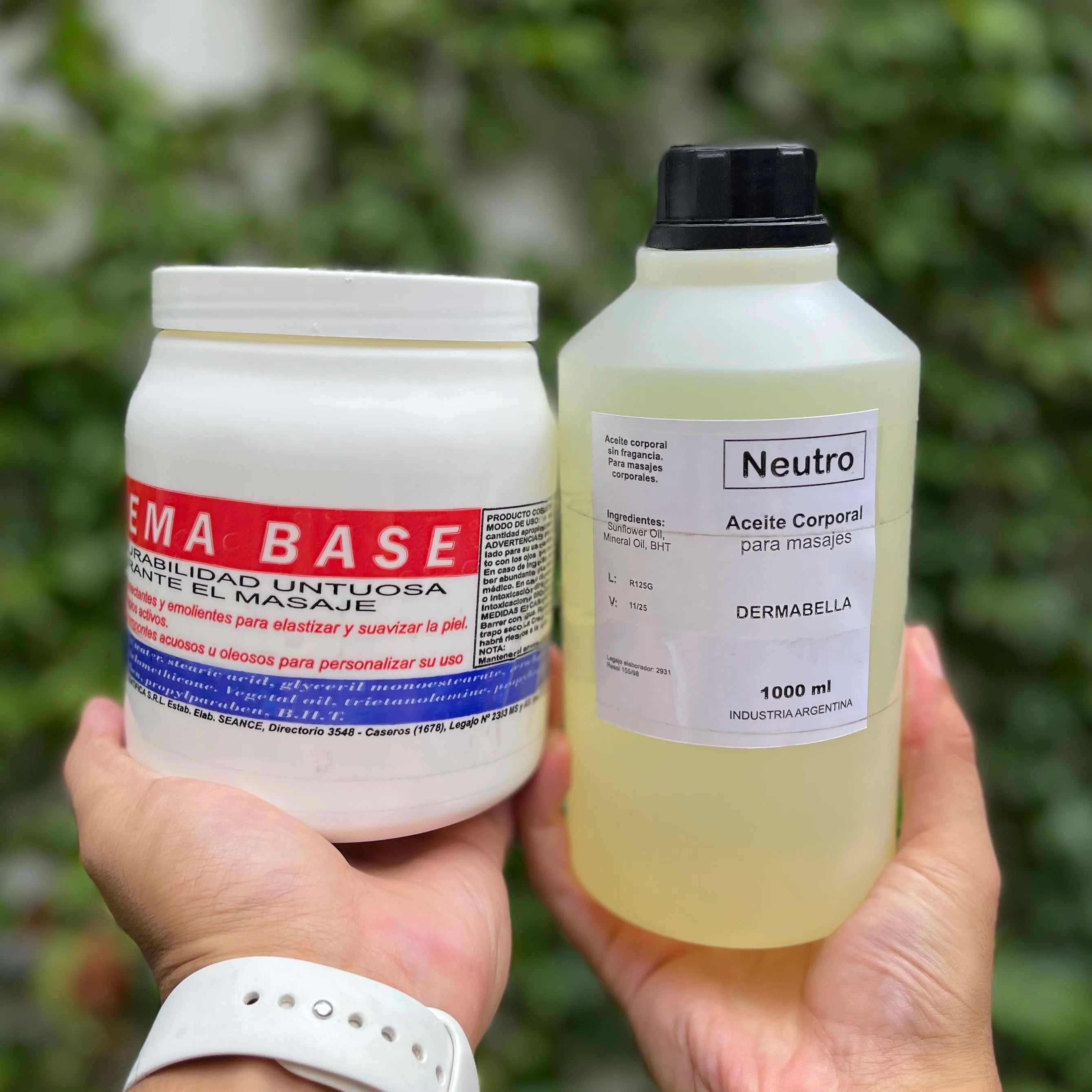 Kit aceite neutro x1lt + Crema base x1lt