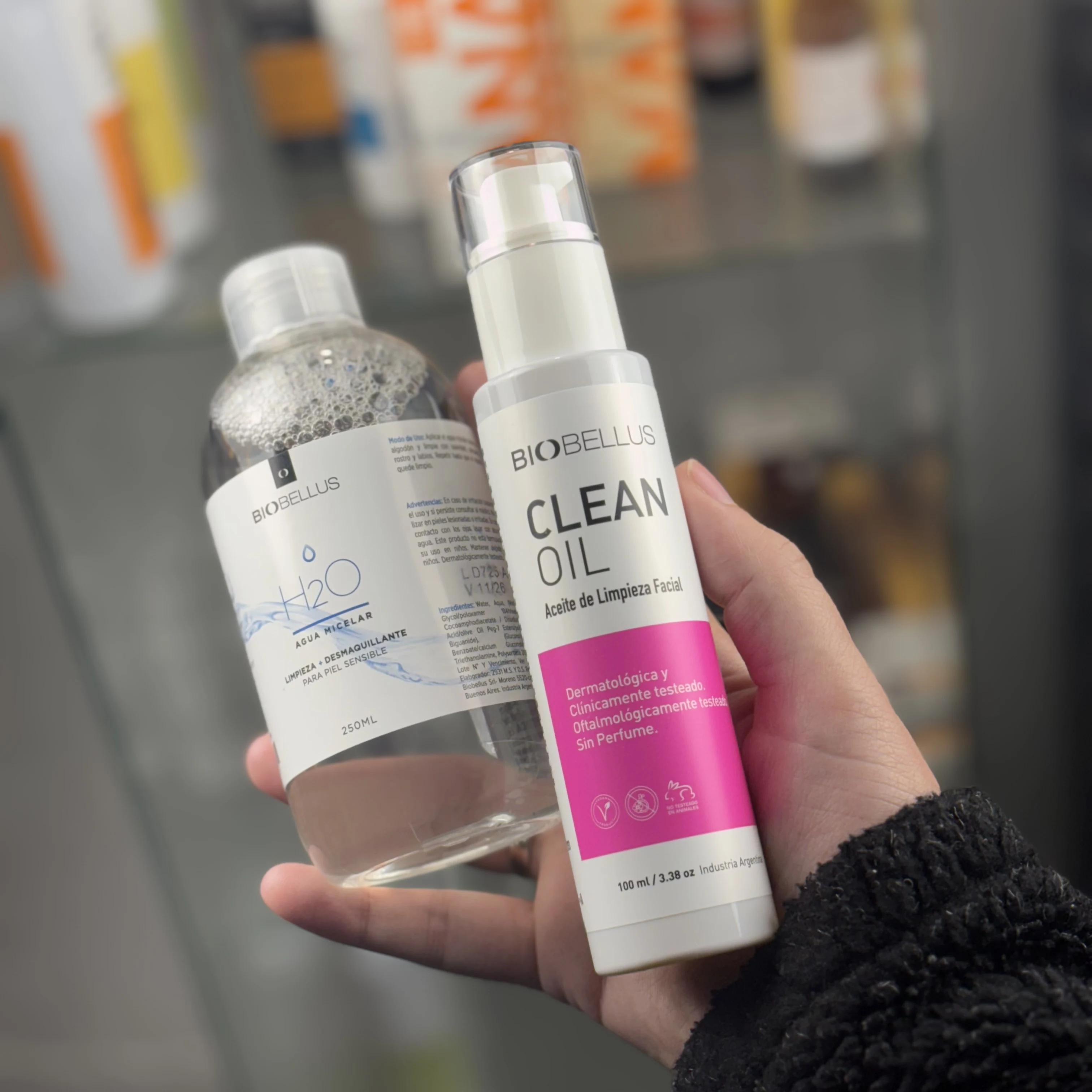 Aombo Doble Limpieza Clean Oil x100ml + Agua Micelar x250ml Limpieza Facial Suave y Efectiva