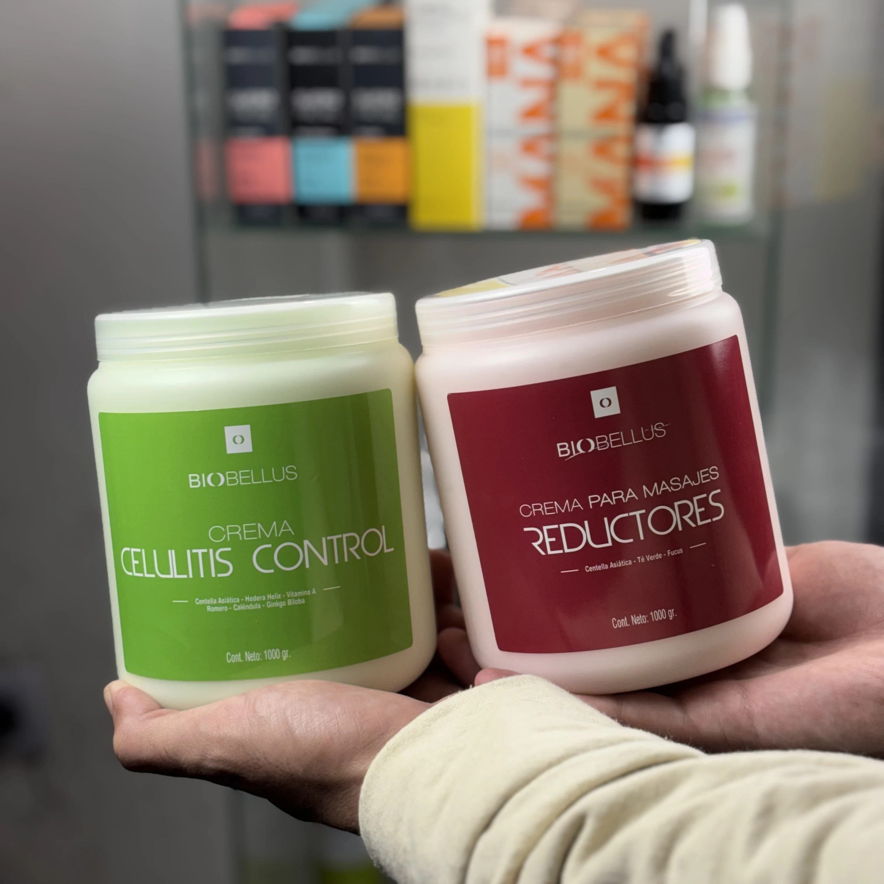 Combo Crema Celulitis Control x1kg + Crema Reductora x1kg Biobellus Reductoras Corporales