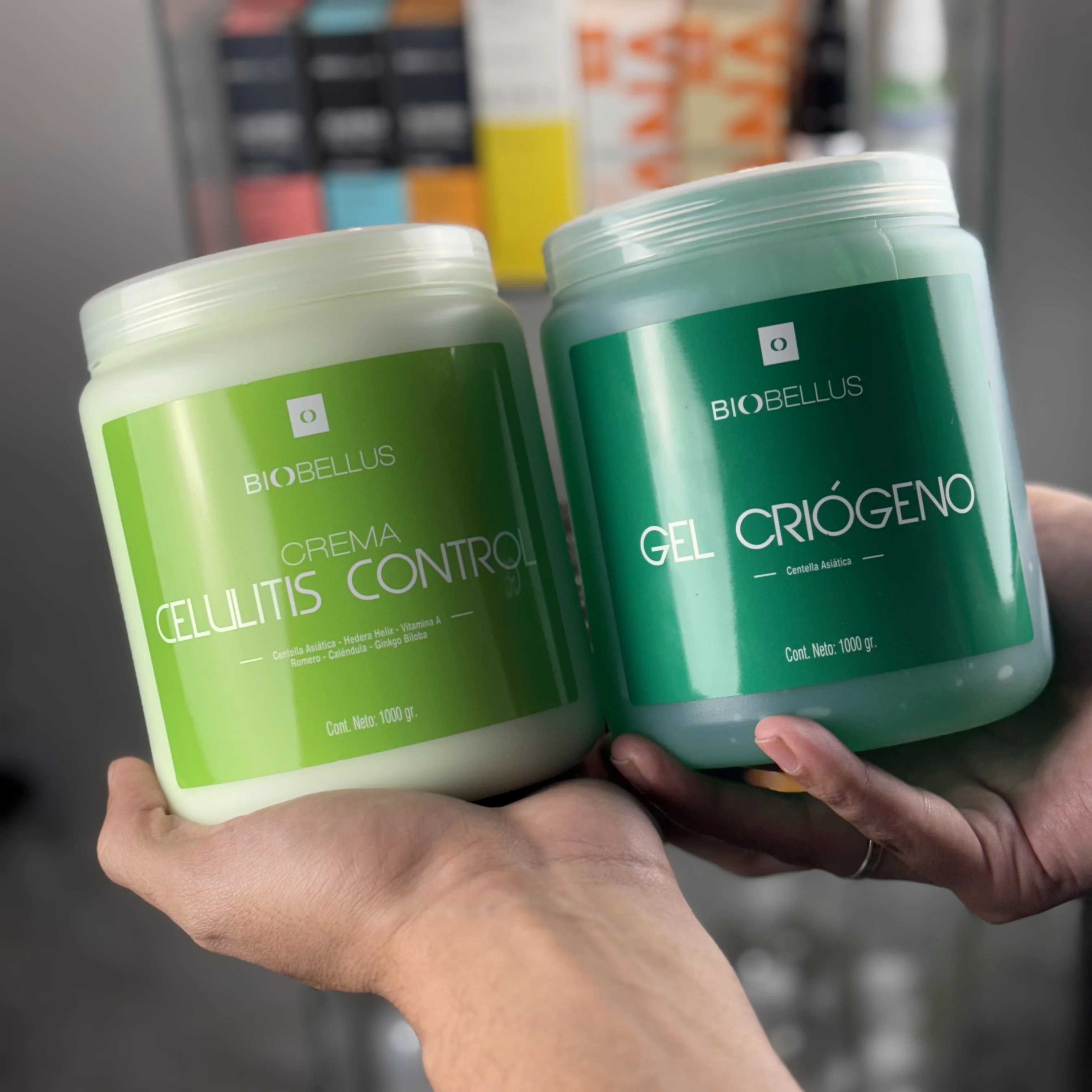Combo Gel Criógeno x1kg + Crema Celulitis Control Biobellus x1kg Modelador y Anticelulitis