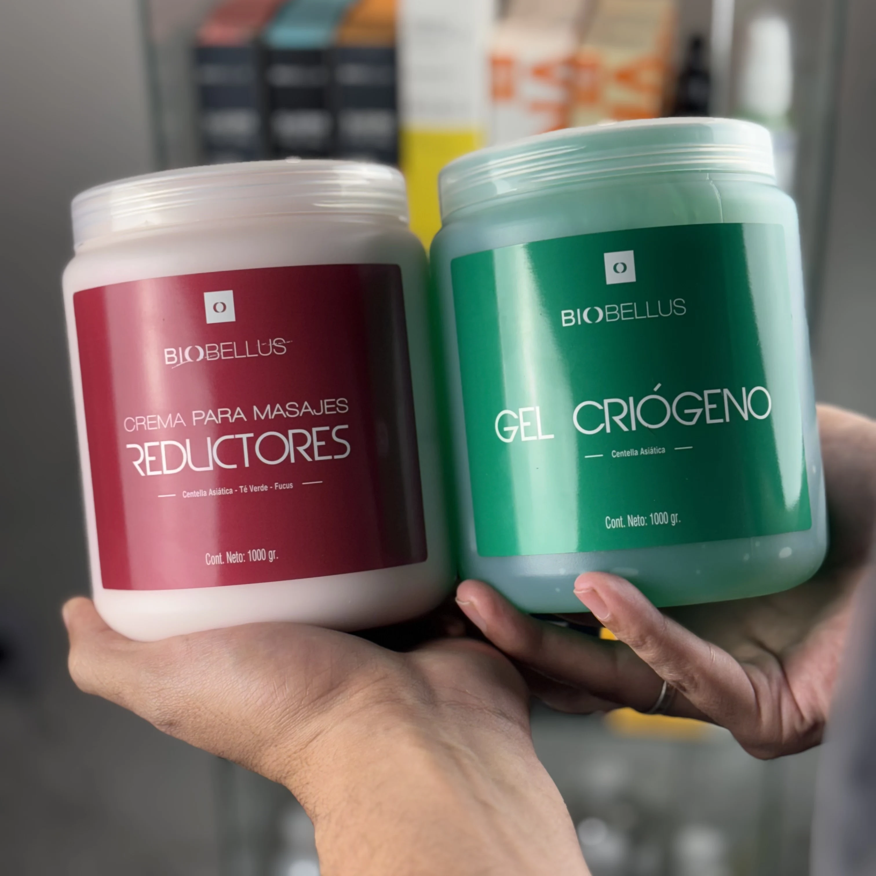 Combo Gel Criogeno x1kg + Crema Reductora x1kg Modelador Corporal y Tonificador