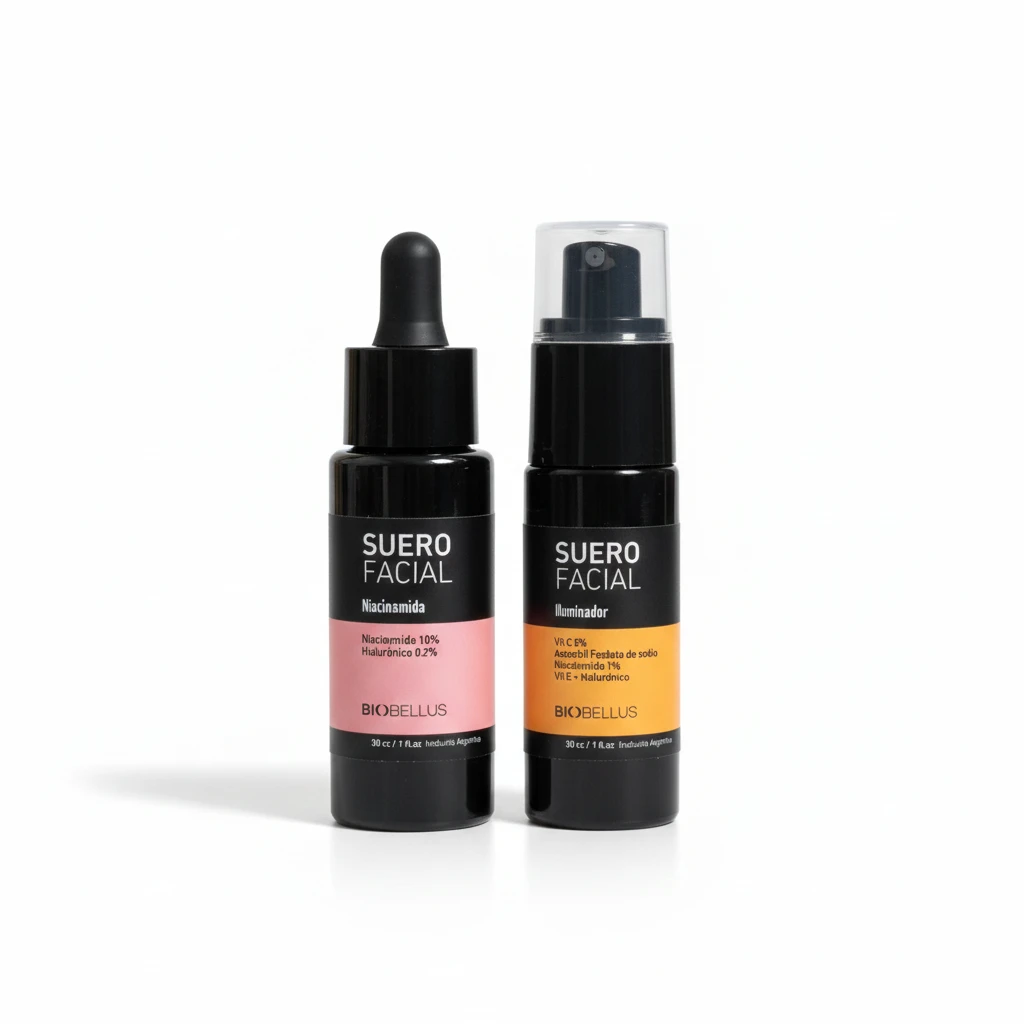 Combo Suero Iluminador x30ml + Niacinamida x30ml Hidratante y Antioxidante