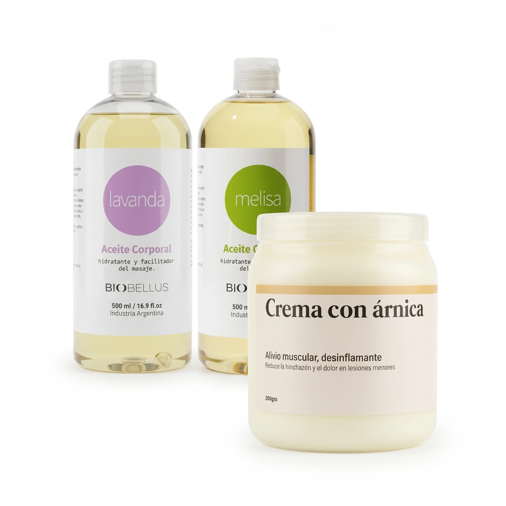 Combo Árnica + Aromas Relajantes Lavanda y Melisa x500cc