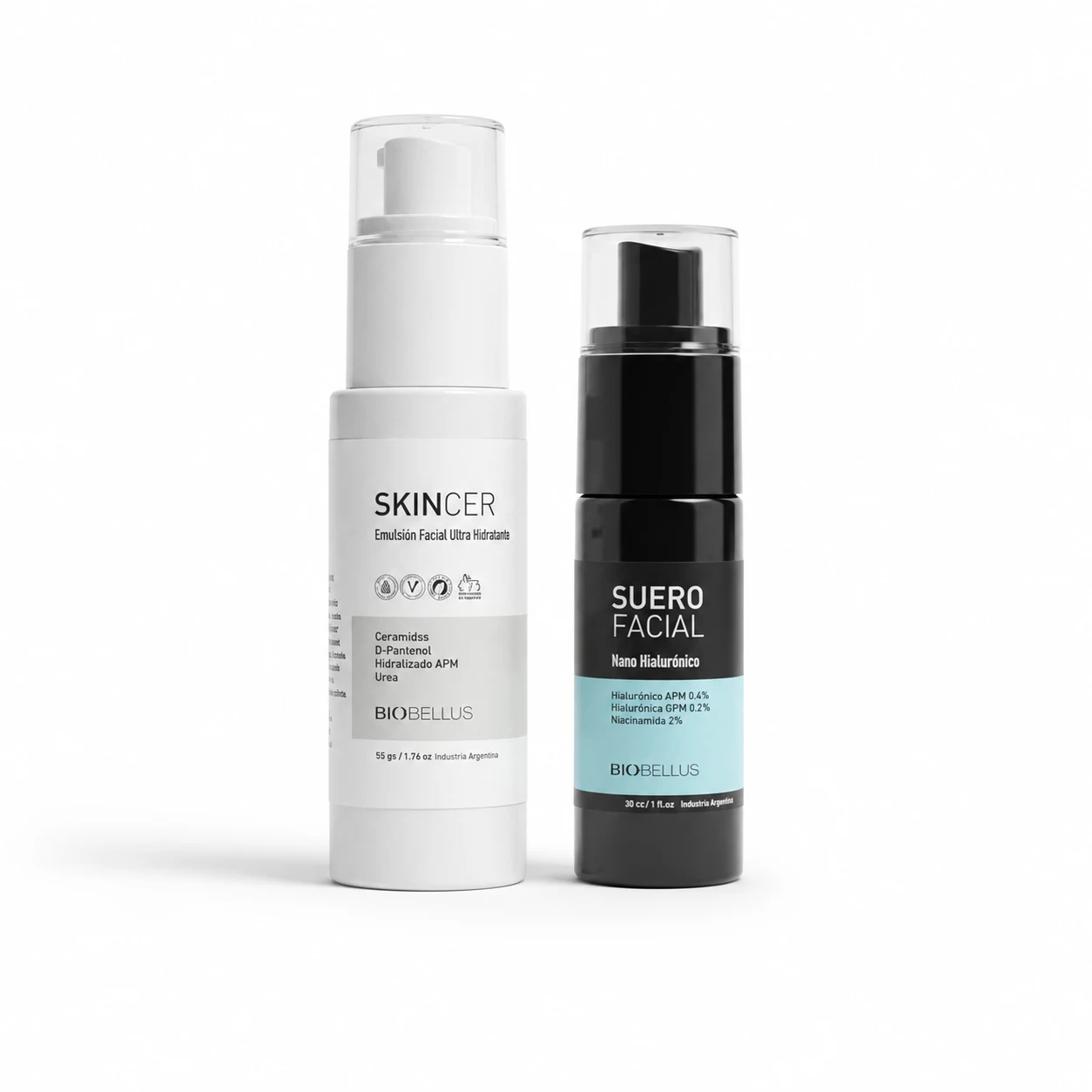 Combo Skincer Facial Ultra Hidratante 50grs + Suero Facial Nano Hialuronico 30cc