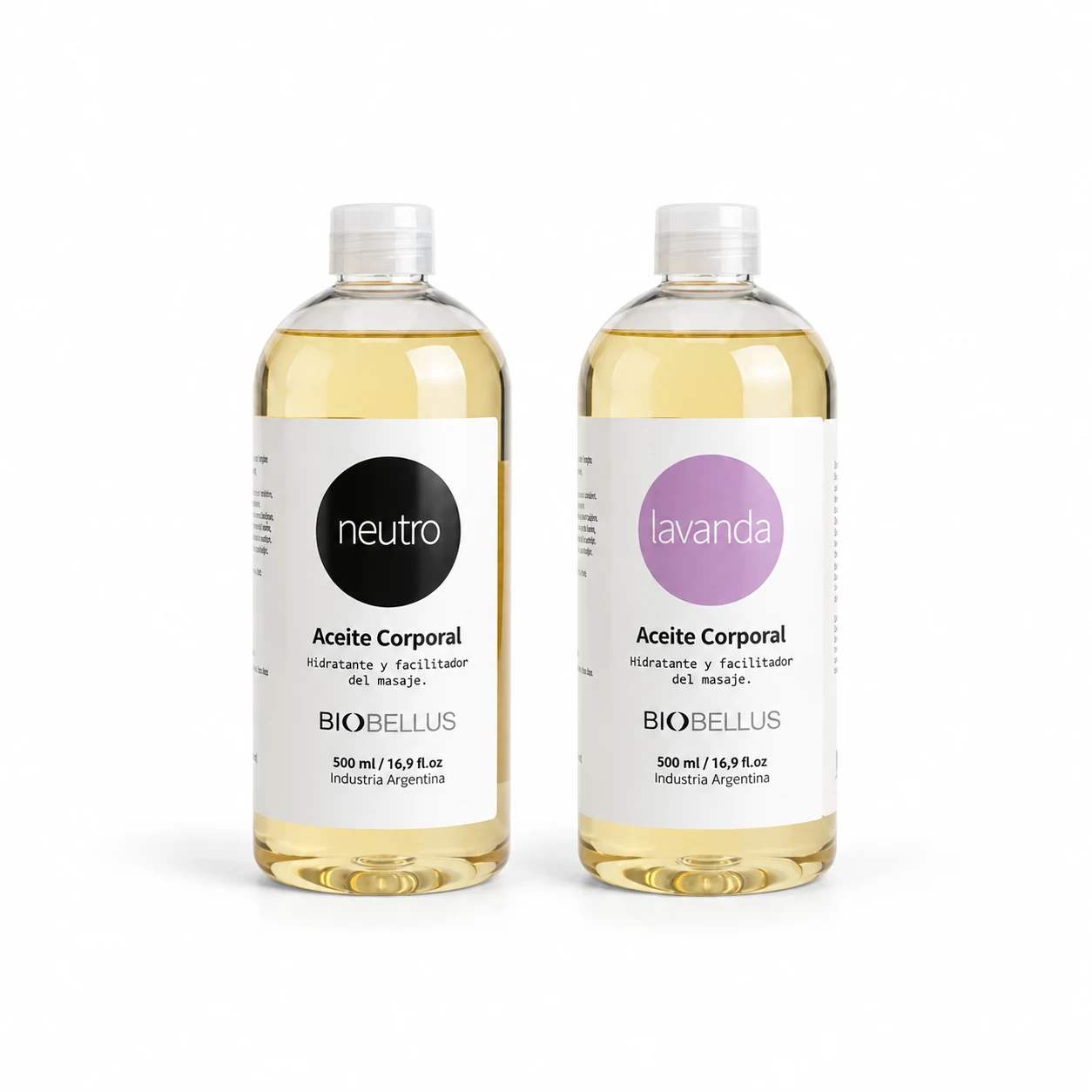Combo Aceite Neutro x500cc + Aceite Lavanda x500cc Biobellus