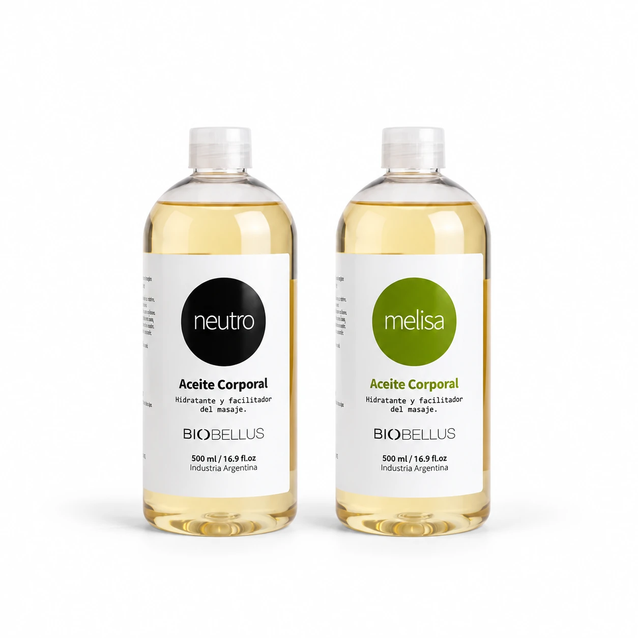 Combo Aceite Neutro x500cc + Aceite Melisa x500cc Biobellus