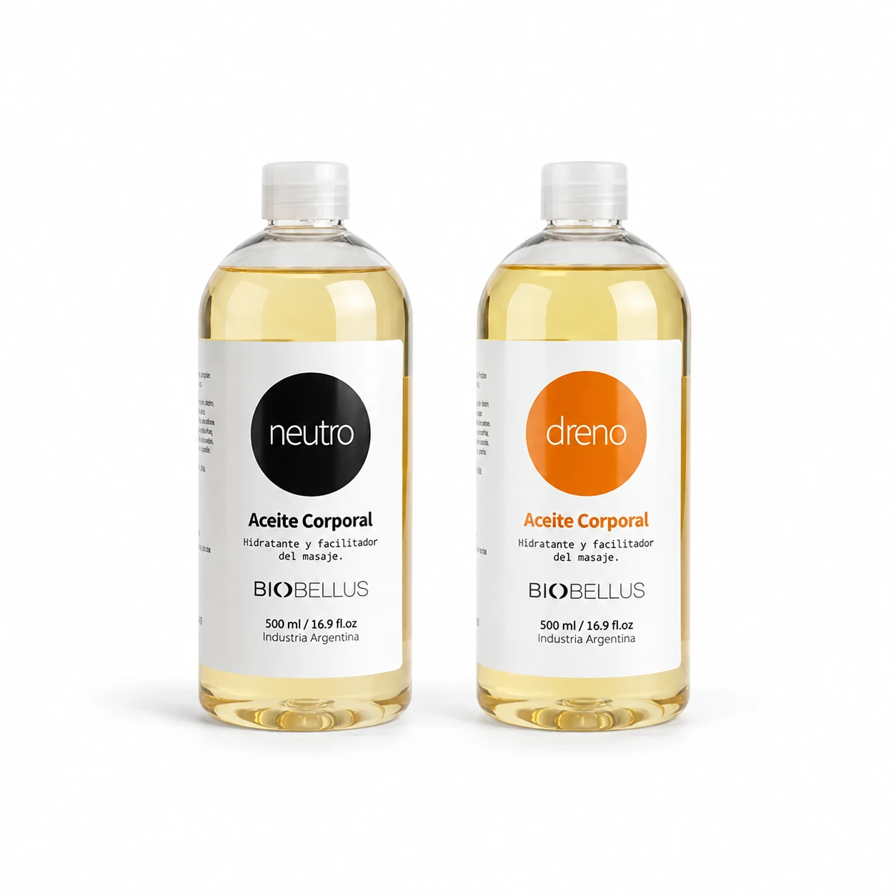 Combo Aceite Neutro x500cc + Aceite Dreno Circulatorio x500cc Biobellus
