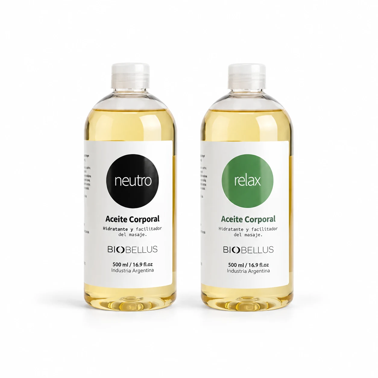 Combo Aceite Neutro x500cc + Aceite Relax Romero x500cc Biobellus